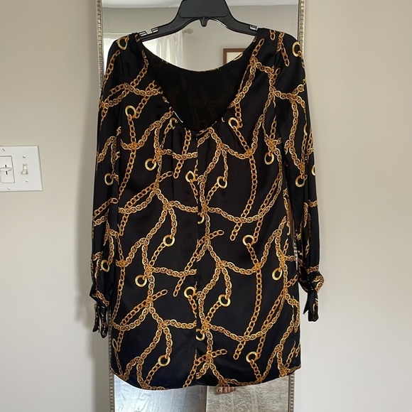 Milly Silk Simone Mini Dress Chain Print - Picture 5 of 16